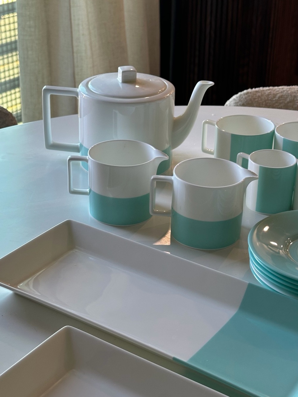 Tiffany & Co. Mint Green and White Ceramic Mug & Tea Set 32 pcs - Picture 6 of 6